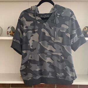 Easy Stitch Gray Camouflage Women's Hoodie scrub top